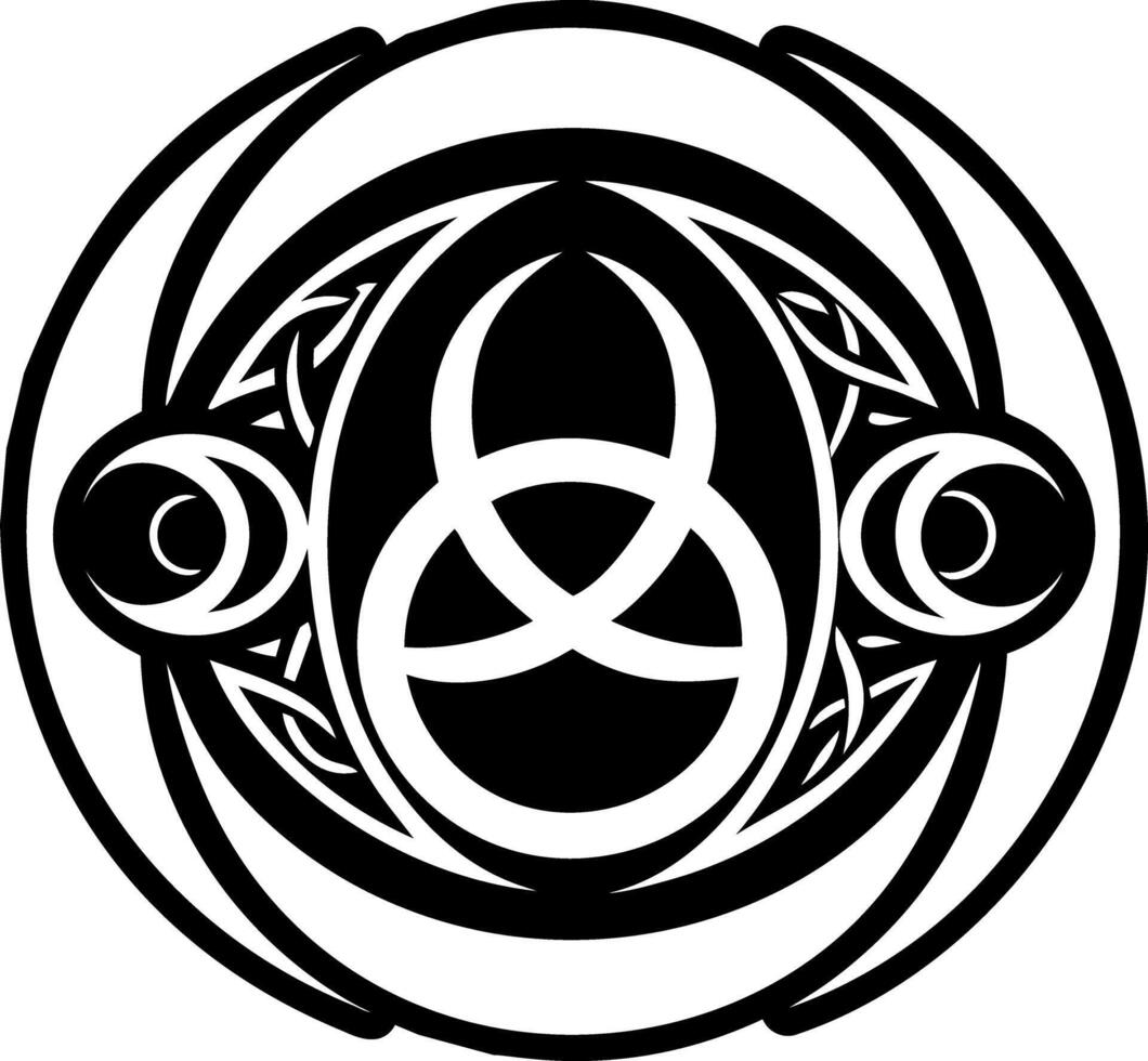 Triple goddess icon in glyph style vector