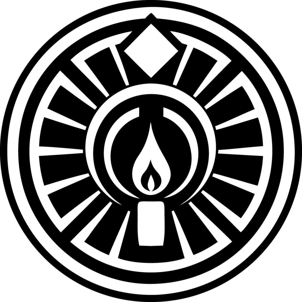 A solid style icon of light symbol vector