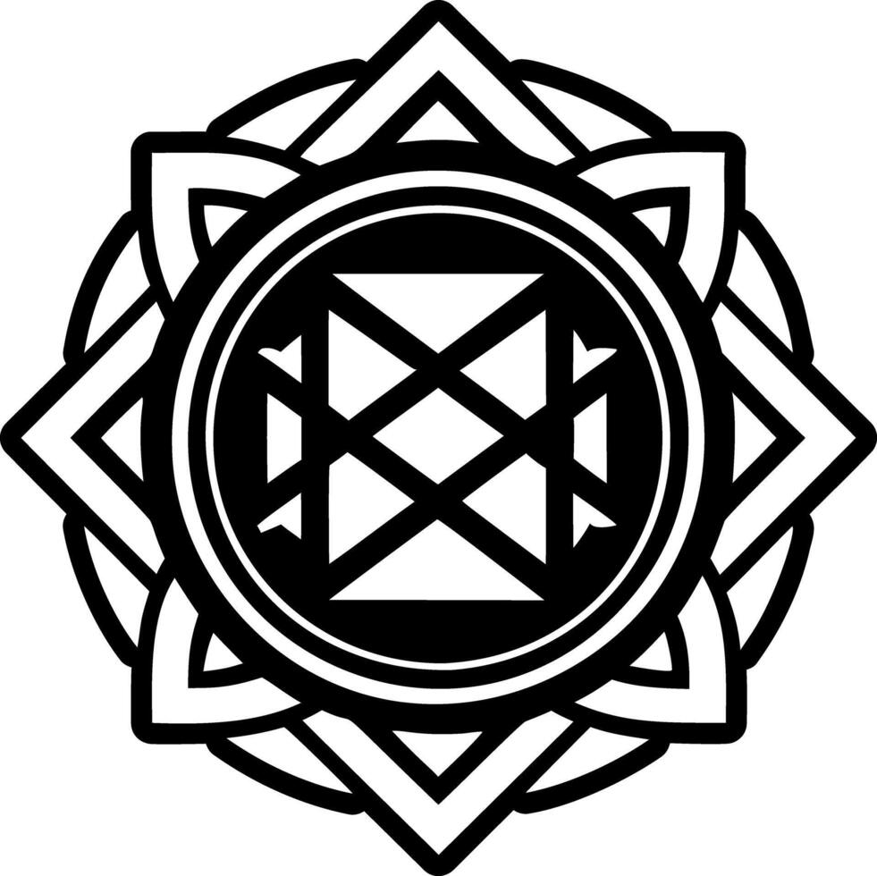 Dark mirror icon in glyph style vector