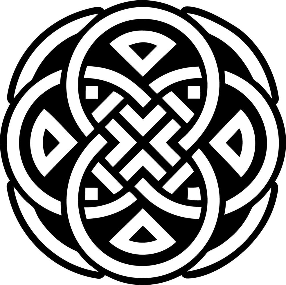 A solid style icon of sacred knot symbol vector