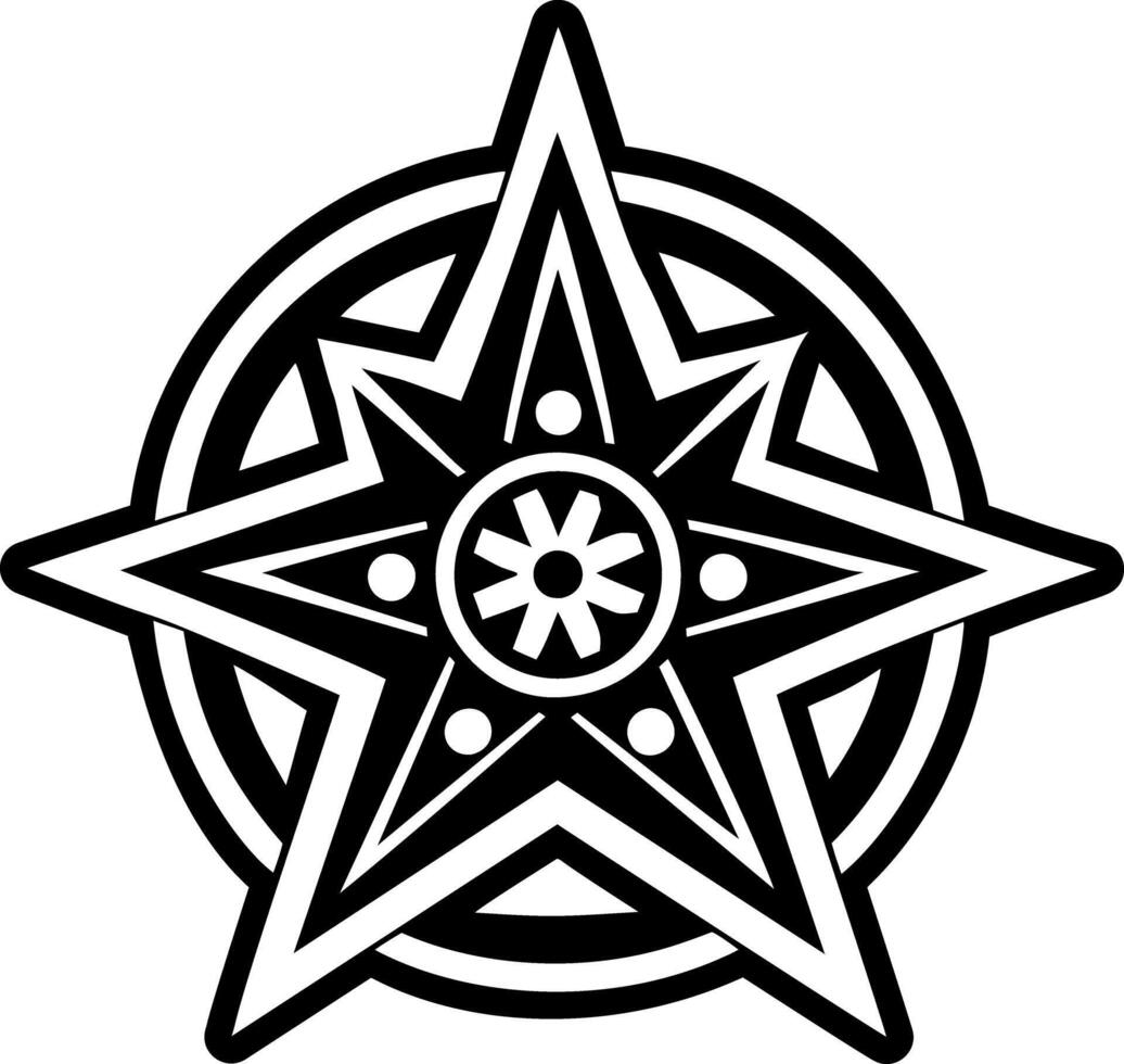 A glyph style icon of stargazer symbol vector