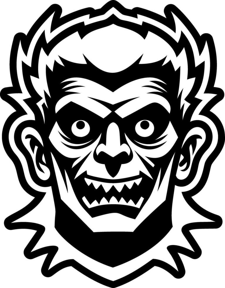 A solid style icon of haunted portrait symbol vector
