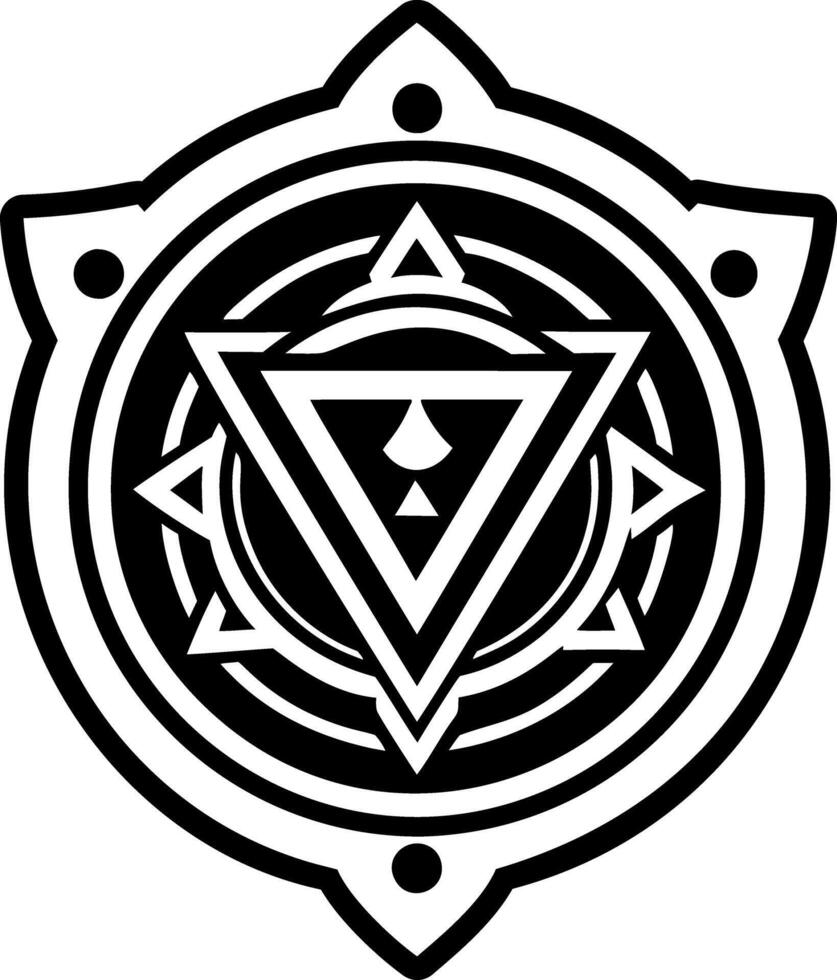 A glyph style icon of protection amulet symbol vector