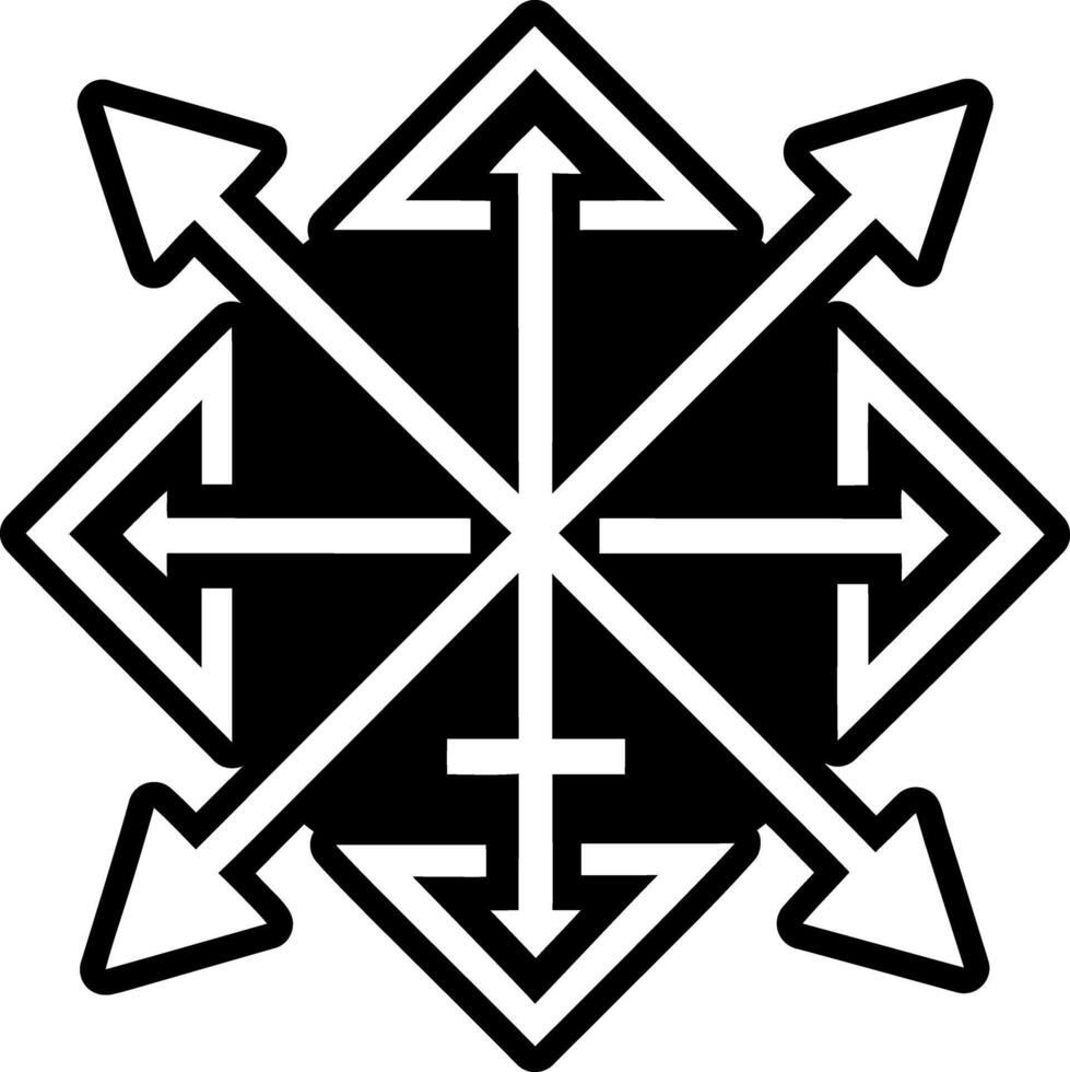A filled style icon of cosmic eye symbol vector