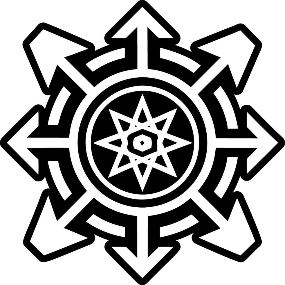 Star symbol icon in filled style vector