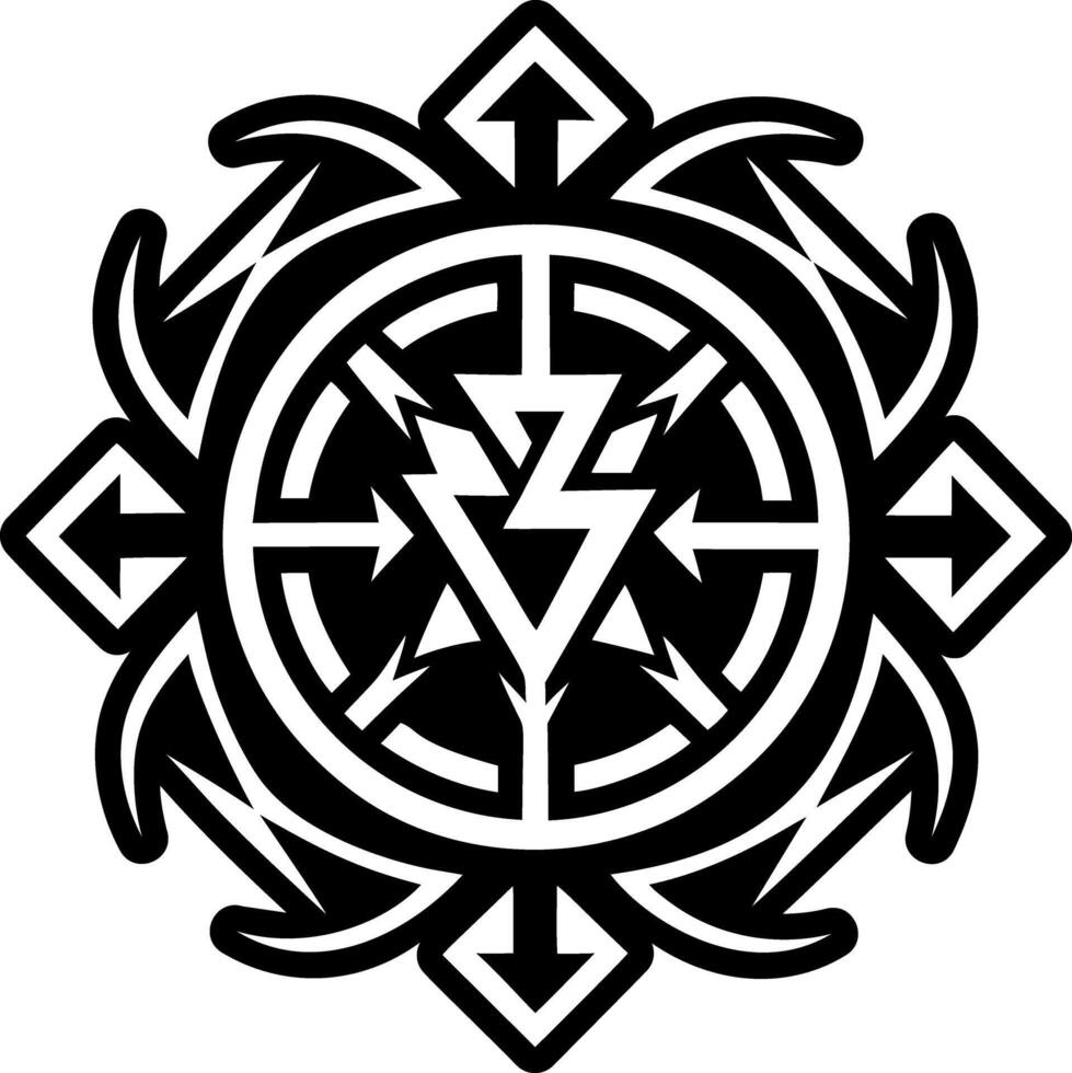 Power sigil icon in filled style vector
