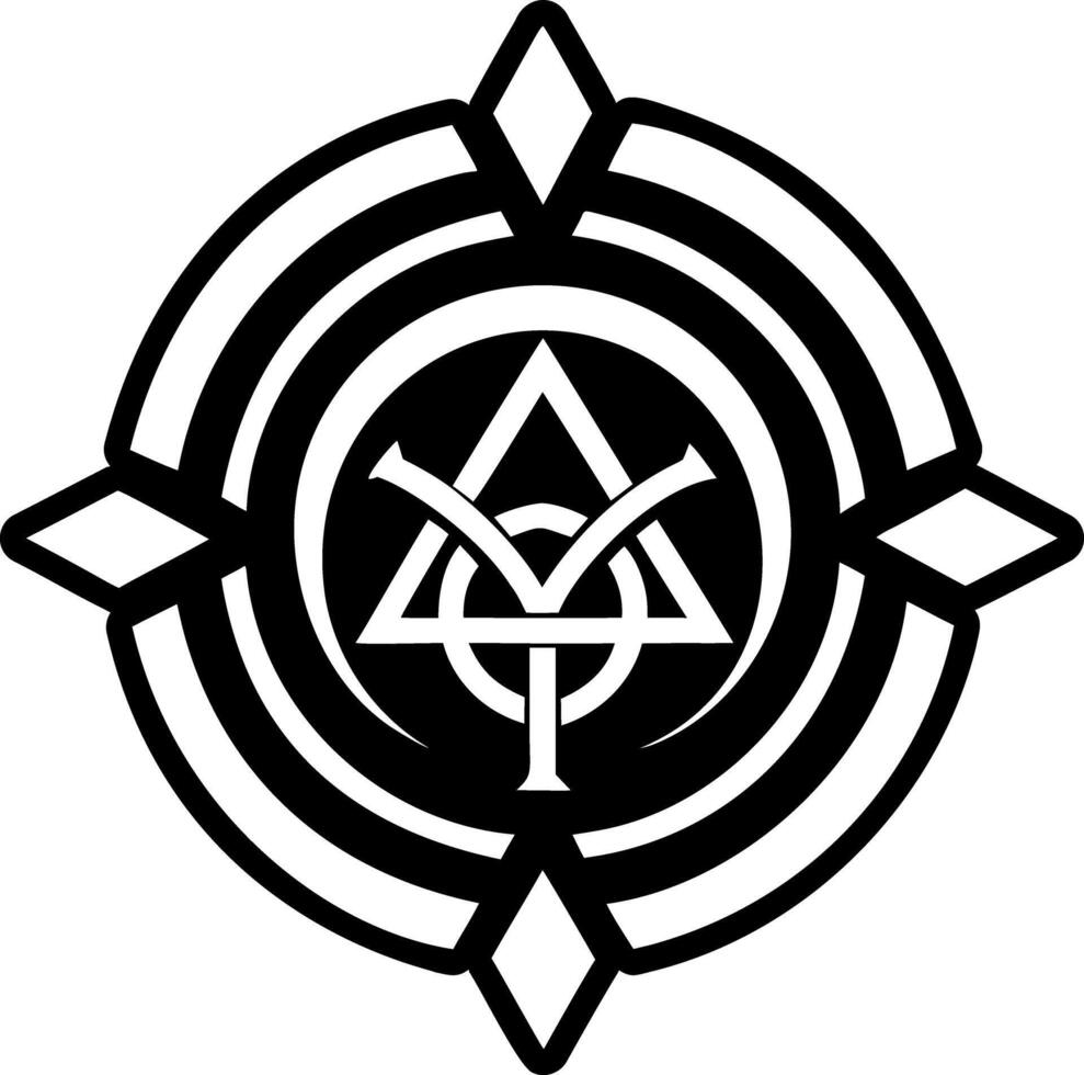 A filled style icon of divine connection symbol vector