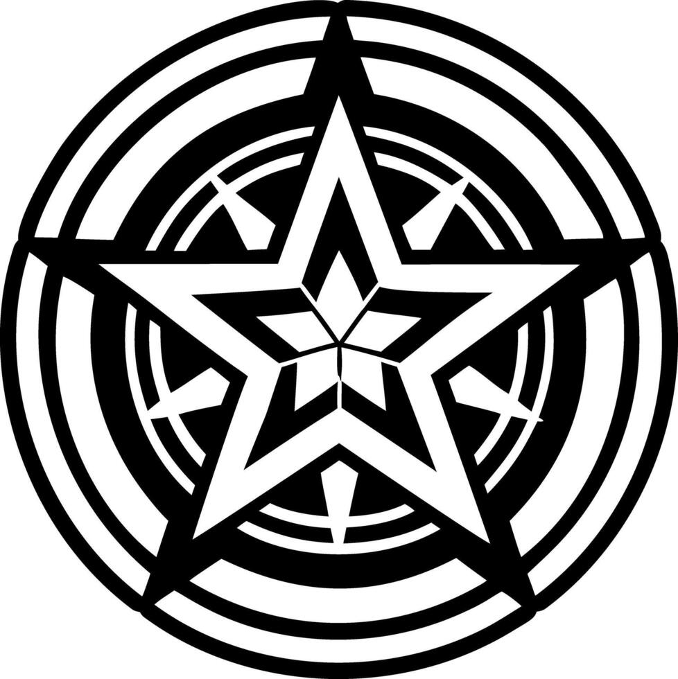 Guardian star icon in glyph style vector