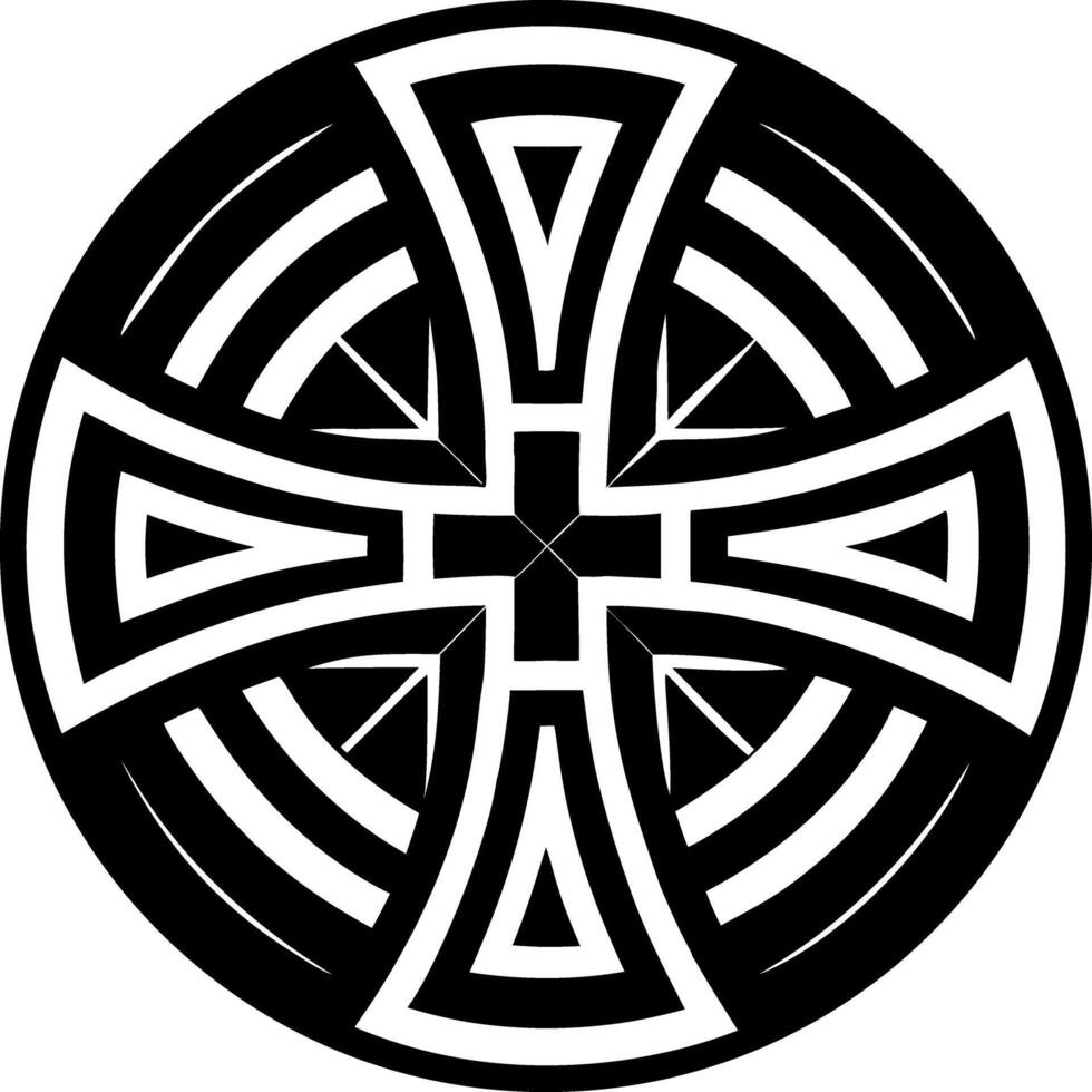 Holy cross icon in glyph style vector