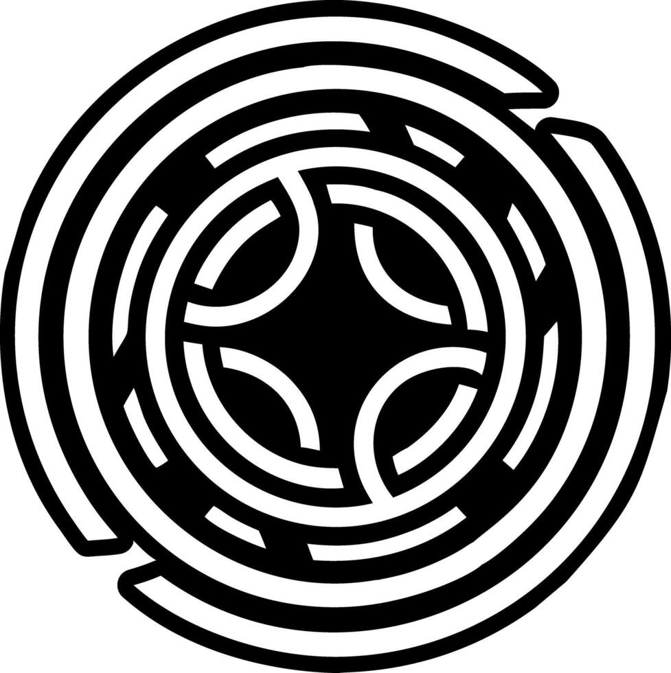 Precognition eye symbol icon in solid style vector