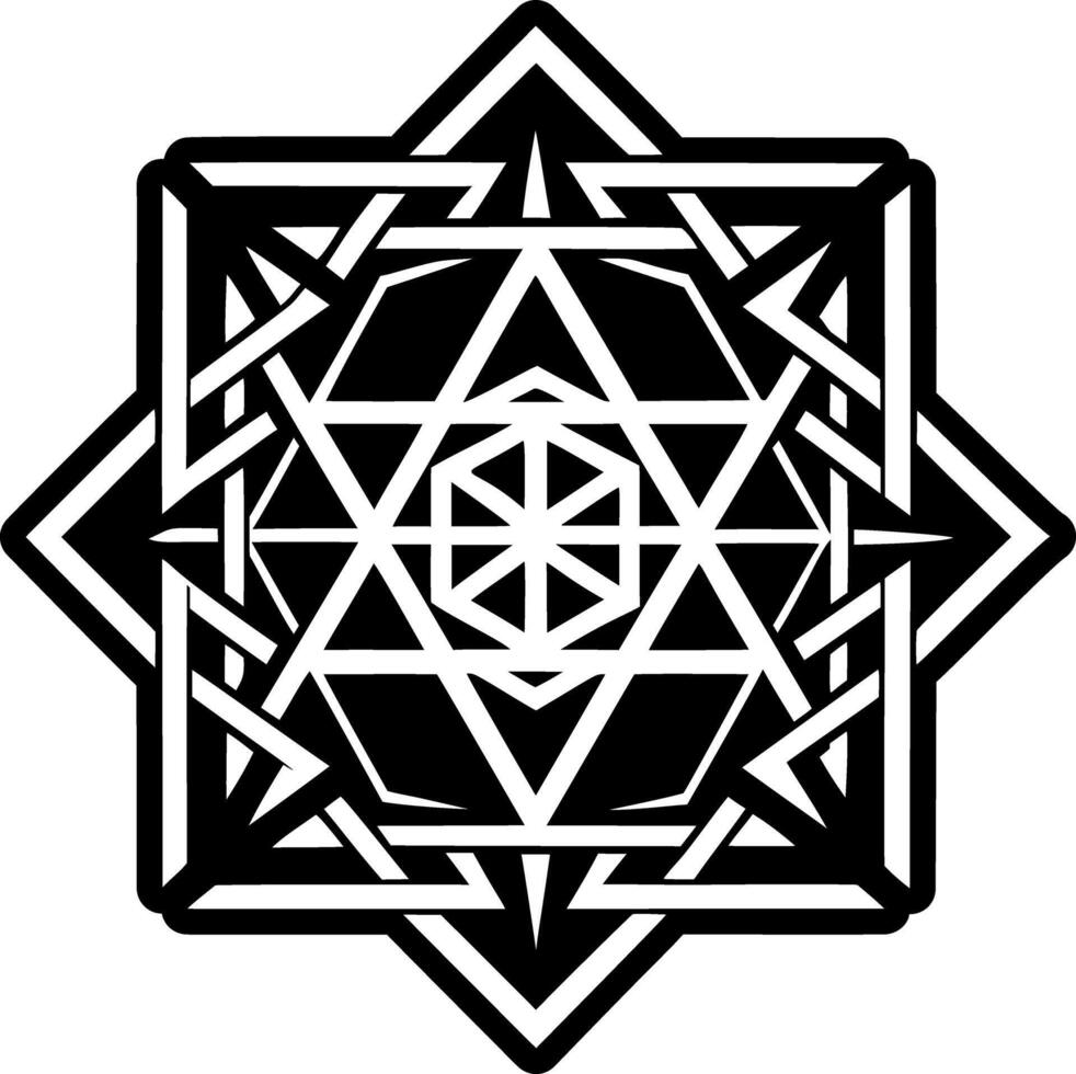 A filled style icon of divine geometry symbol vector