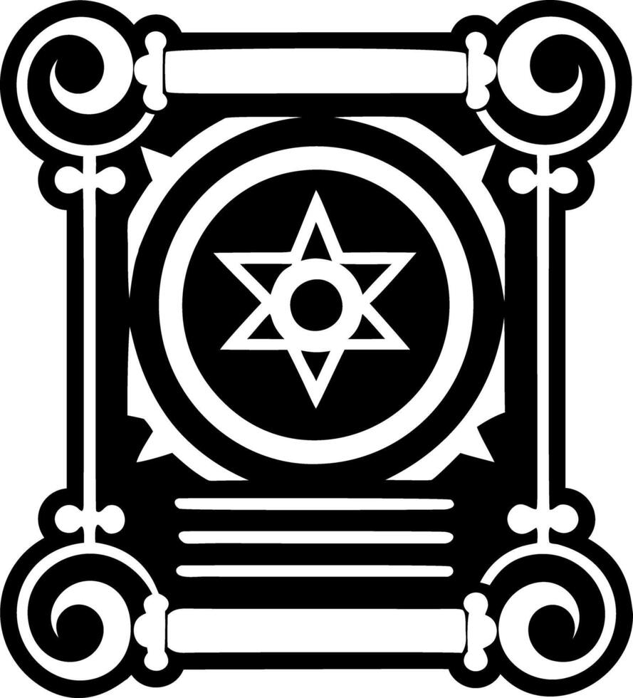 Magic spell icon in filled style vector