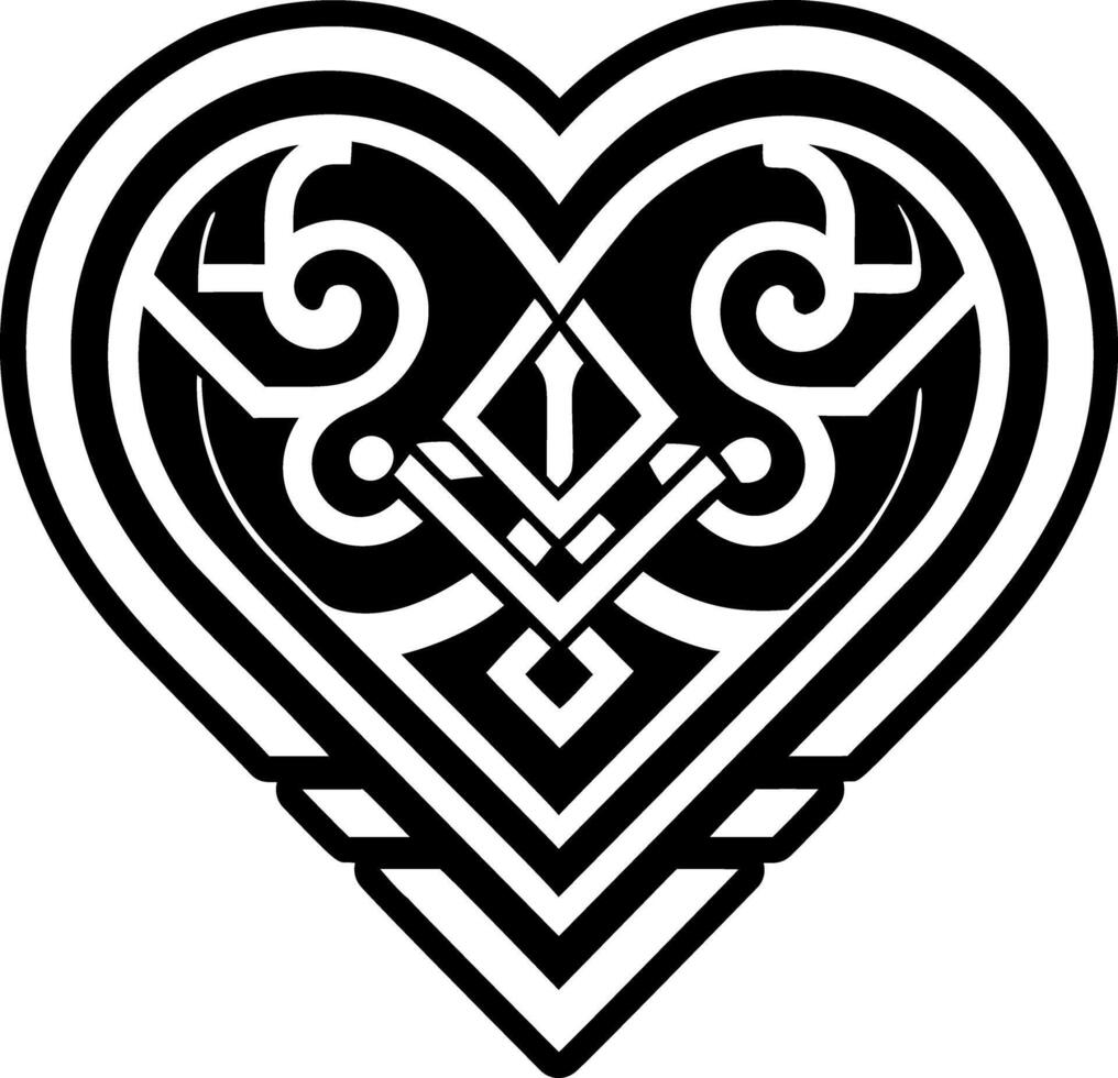 A solid style icon of heart sigil vector