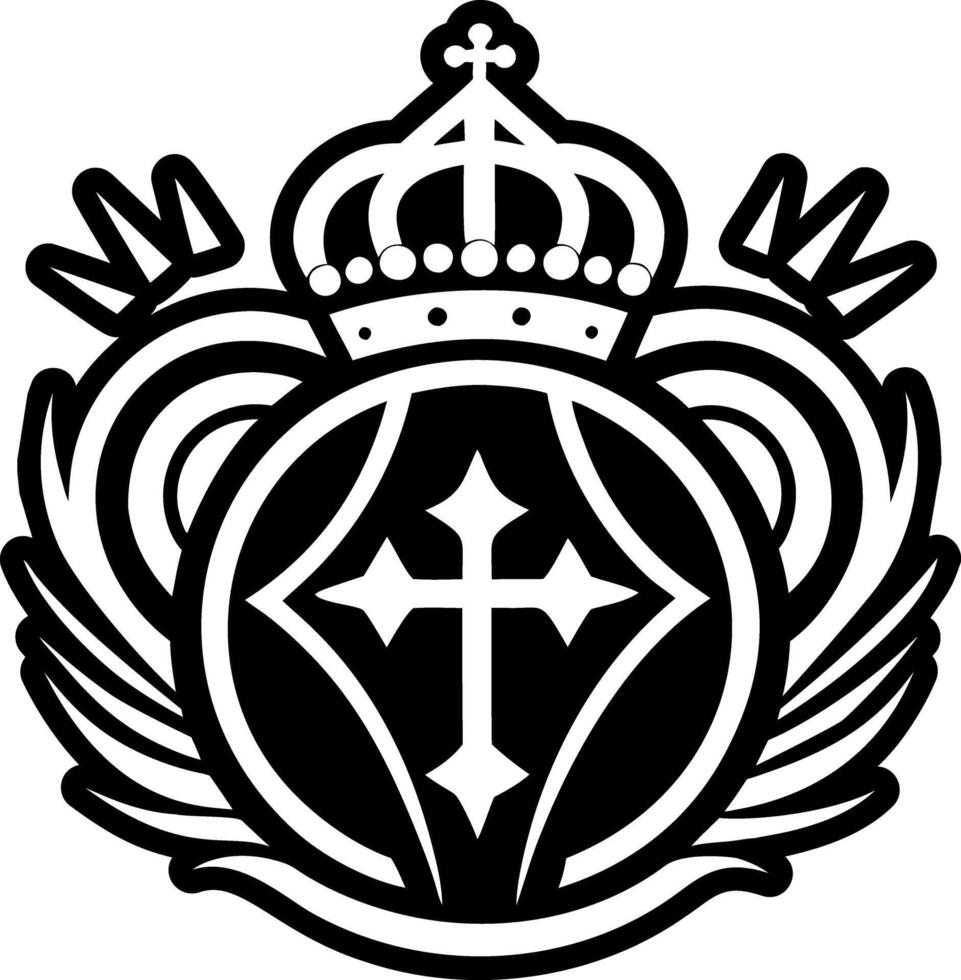 Heavenly crown icon in glyph style vector
