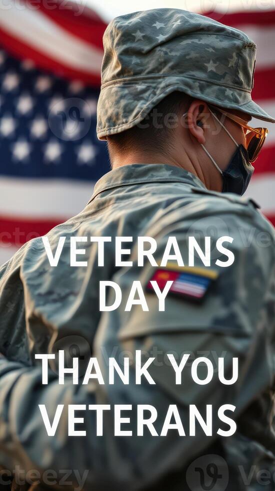 Veterans Day celebration honoring those who served in the military while showing gratitude and respect photo