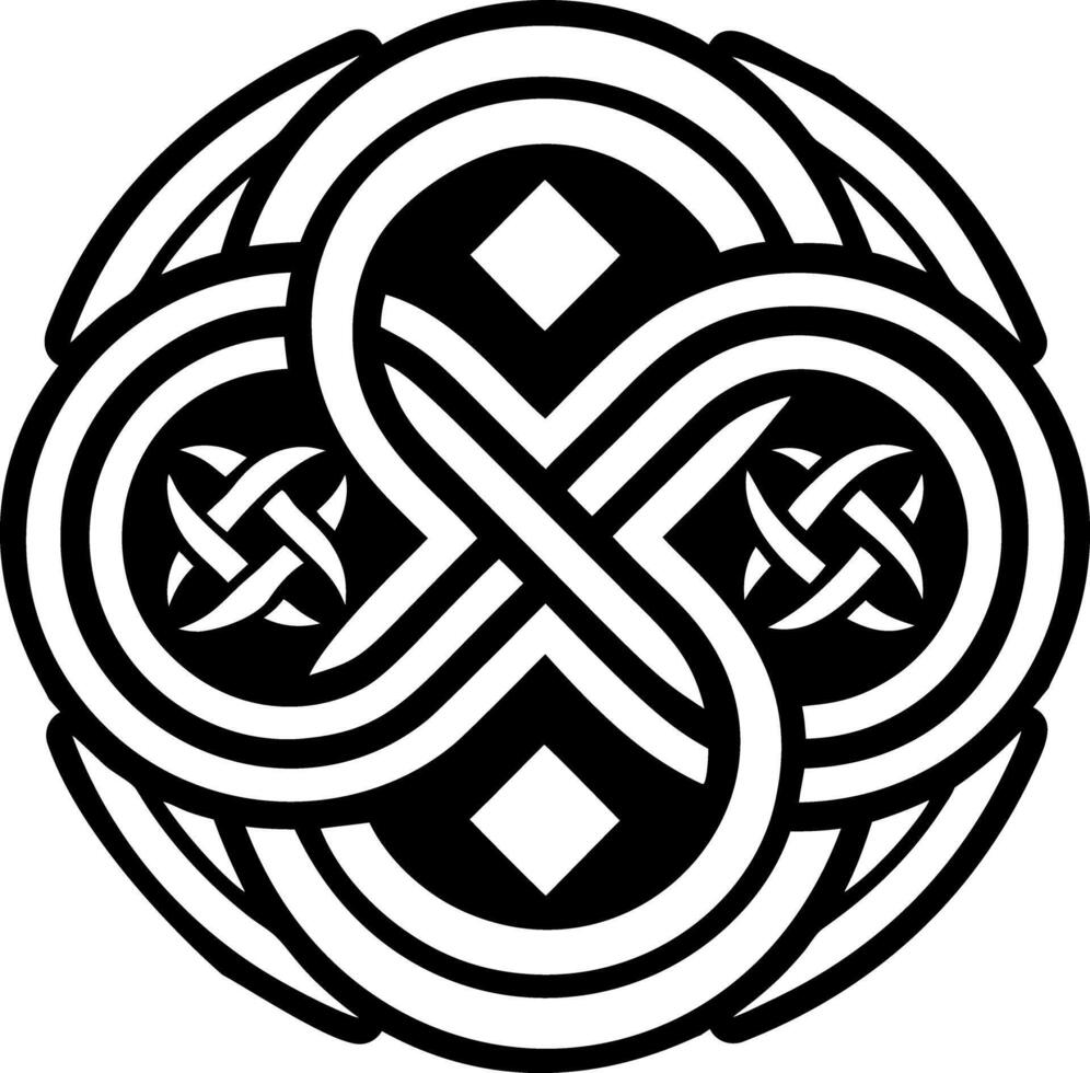 Sigil knot symbol icon in filled style vector