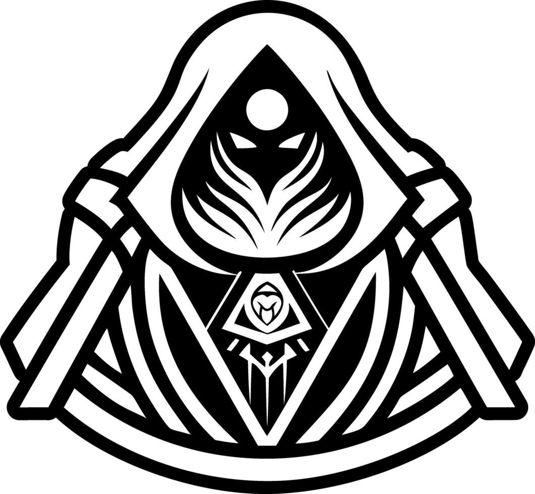 A solid style icon of mystic cloak symbol vector