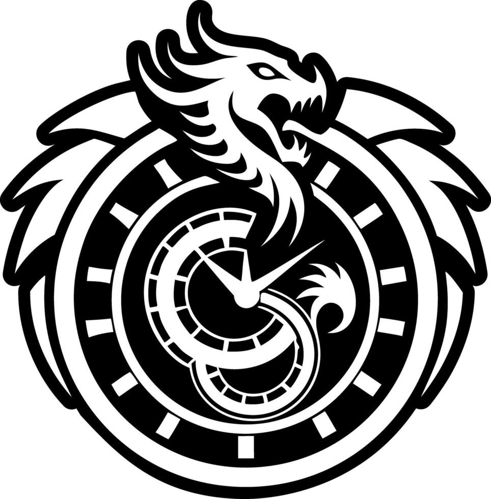 A glyph style icon of dragon symbol vector
