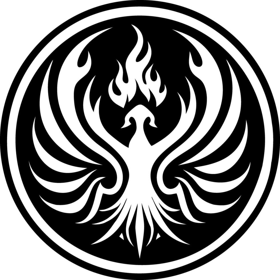 A filled style icon of phoenix symbol vector