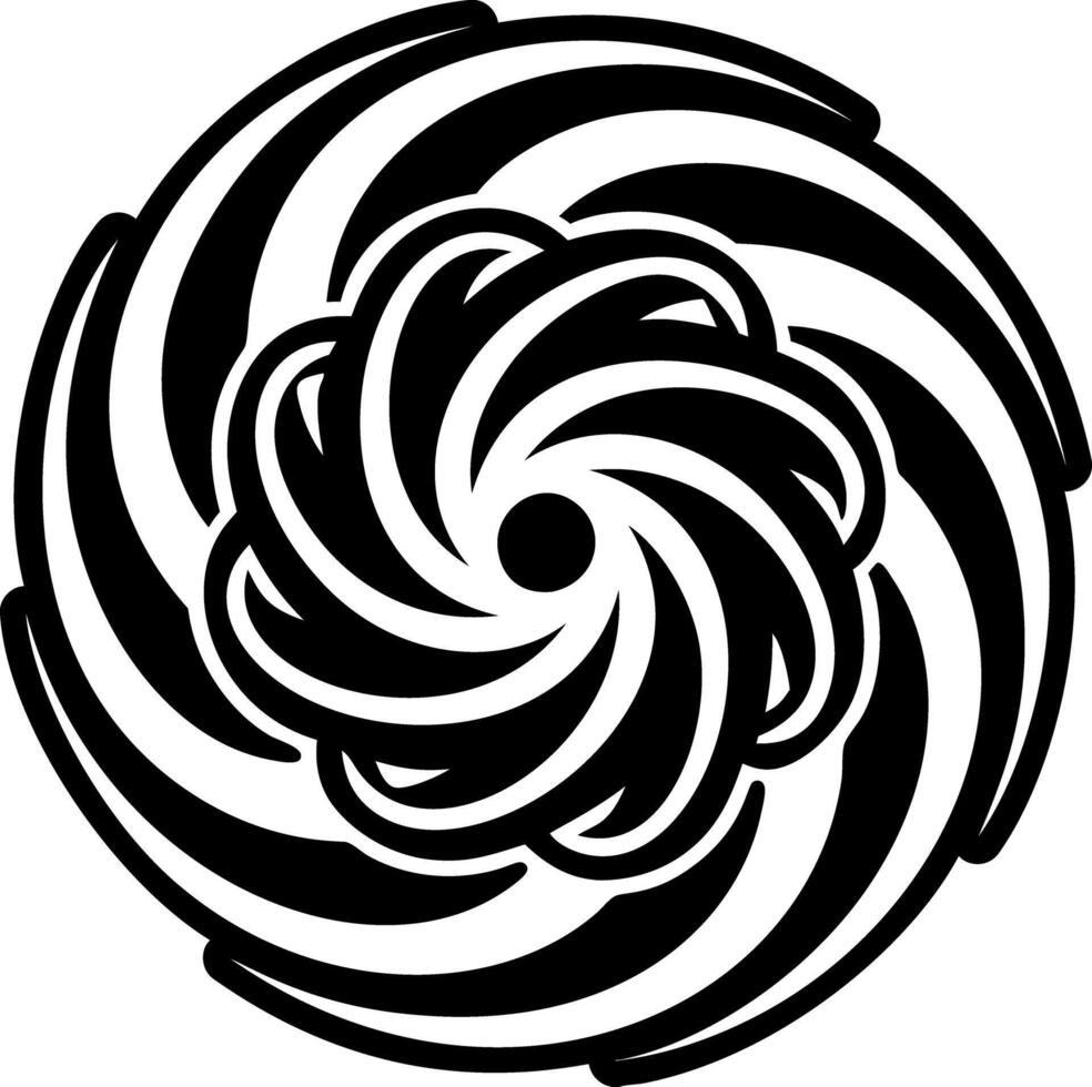 A filled style icon of ethereal wind symbol vector