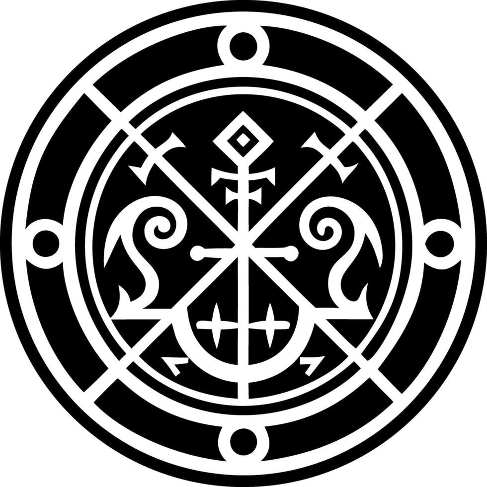 A glyph style icon of lost sigil symbol vector