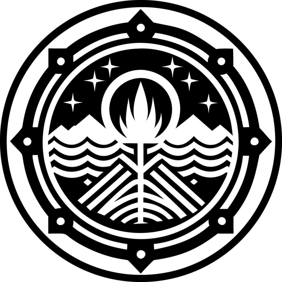 Aurora borealis icon in filled style vector