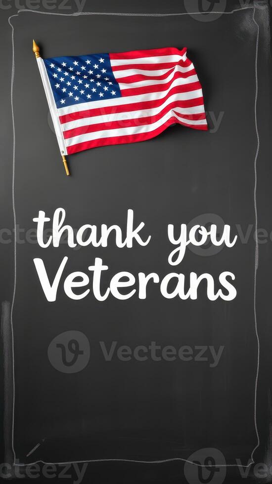 Celebrating veterans with gratitude and honor during a patriotic event at a local community center photo