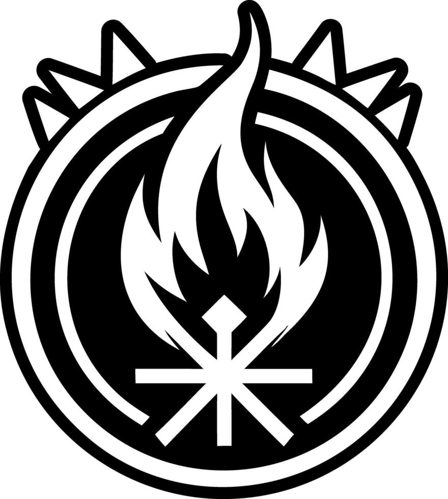 Pyrokinesis flame icon in filled style vector