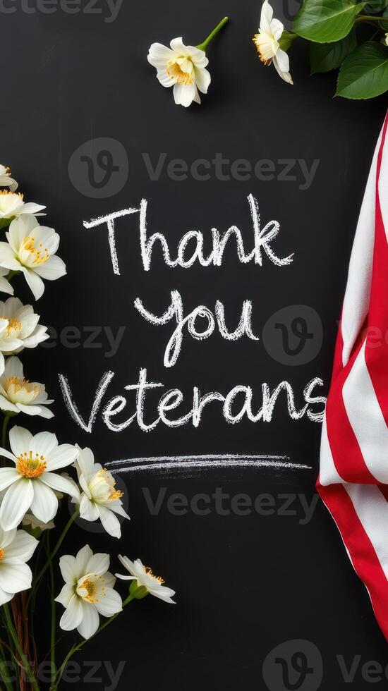 Honoring veterans with gratitude and remembrance during a heartfelt tribute in a peaceful setting photo