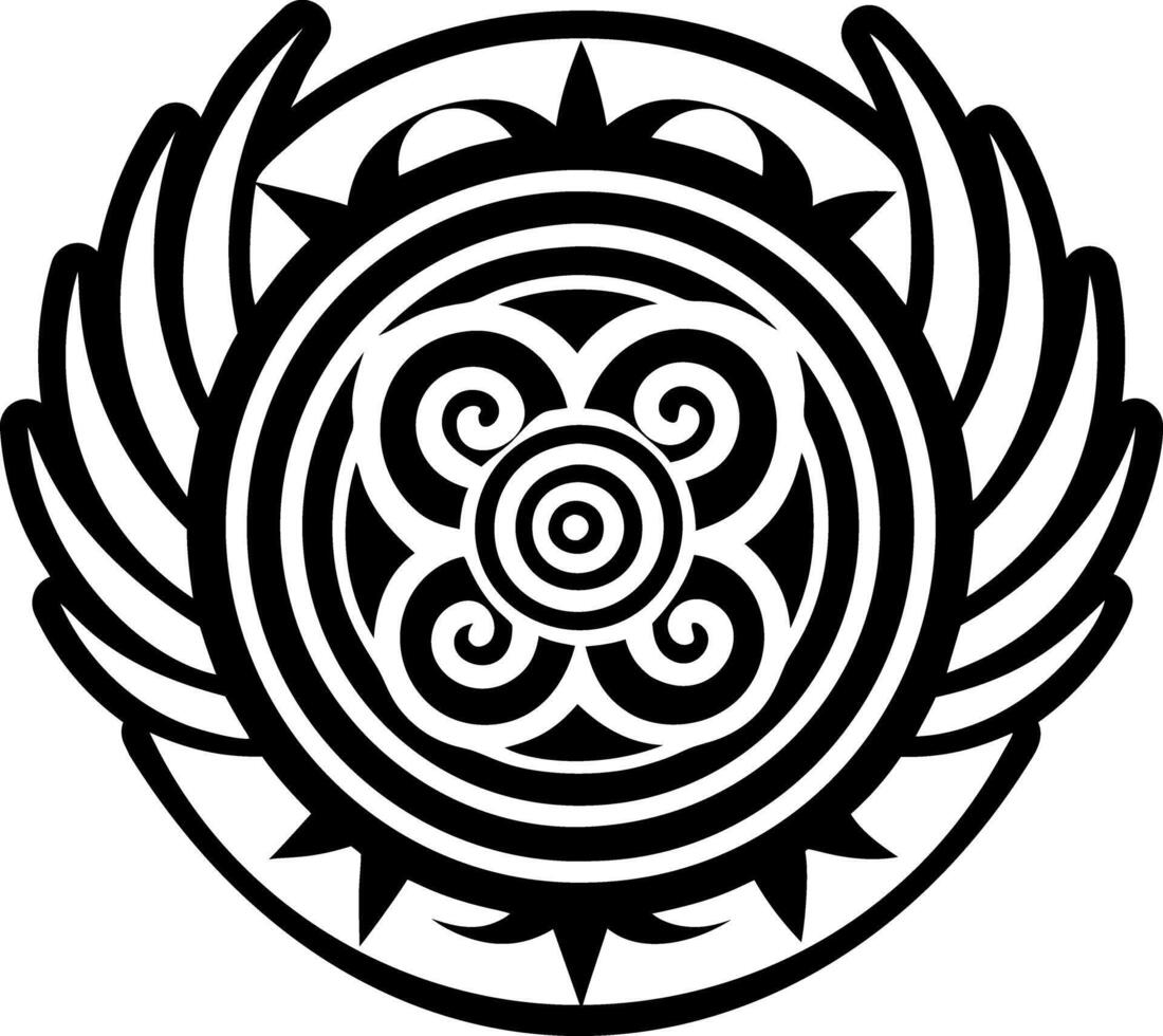 A solid style icon of spiral symbol vector