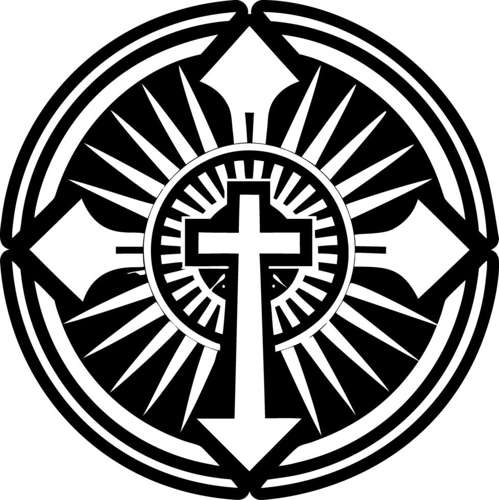 A filled style icon of holy light symbol vector