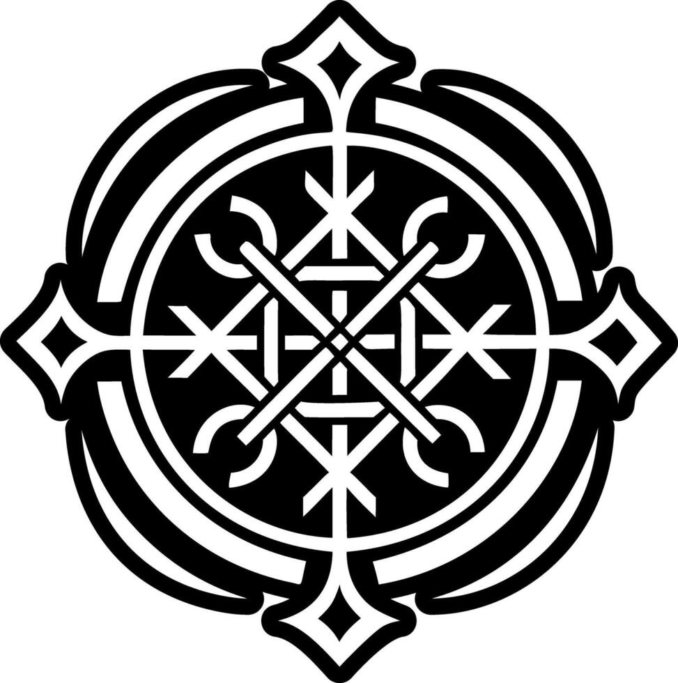 Blessed sigil symbol icon in filled style vector