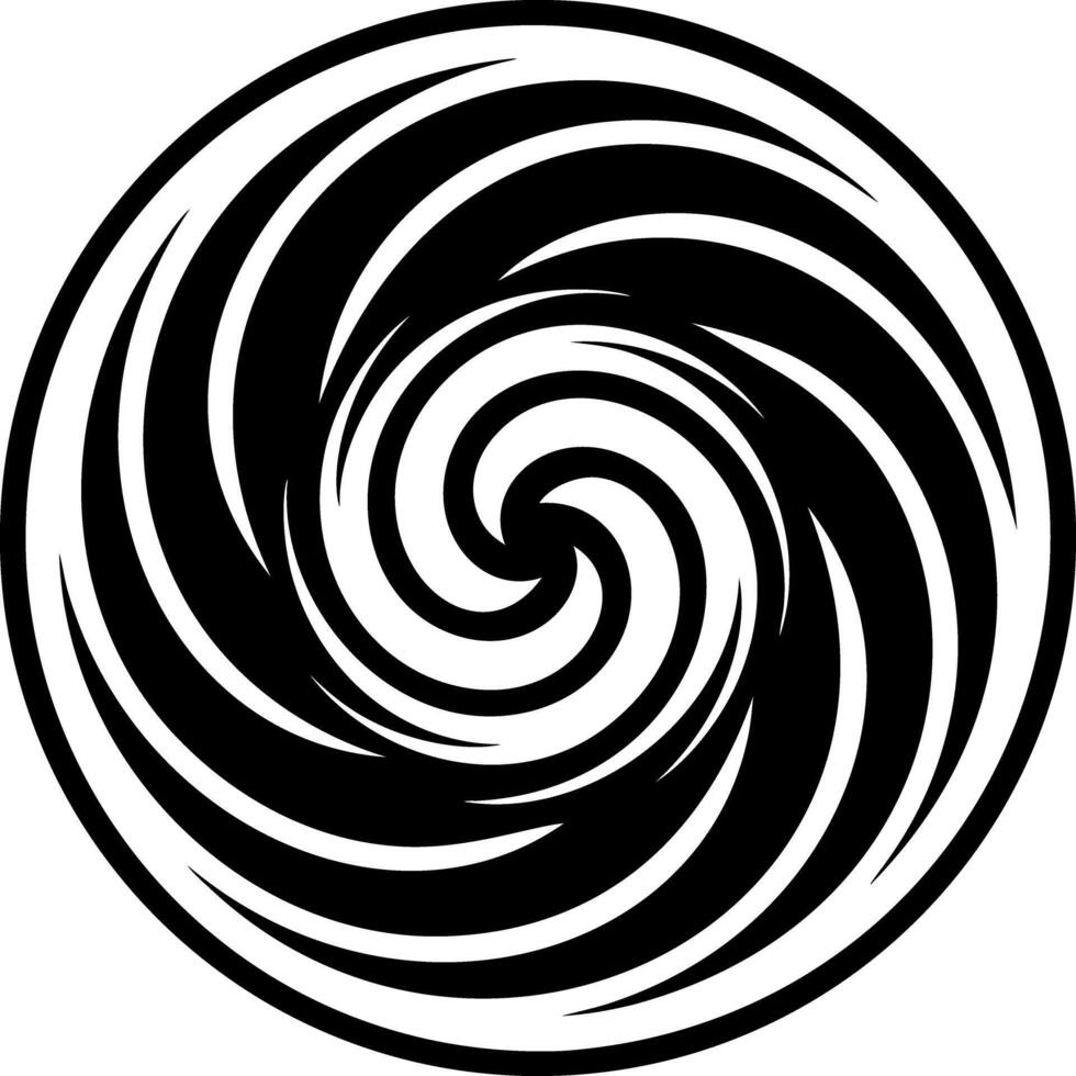 A filled style icon of cyclonic swirl symbol vector