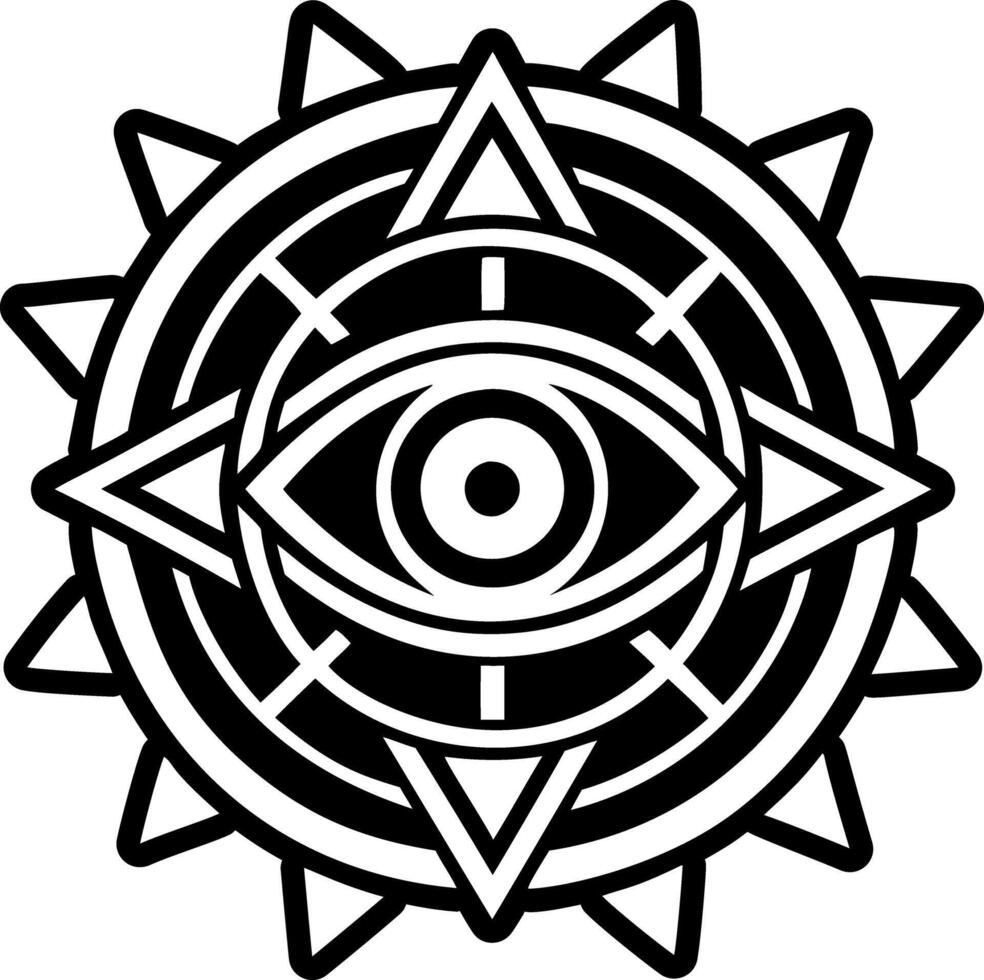 Mystic symbol icon in filled style vector