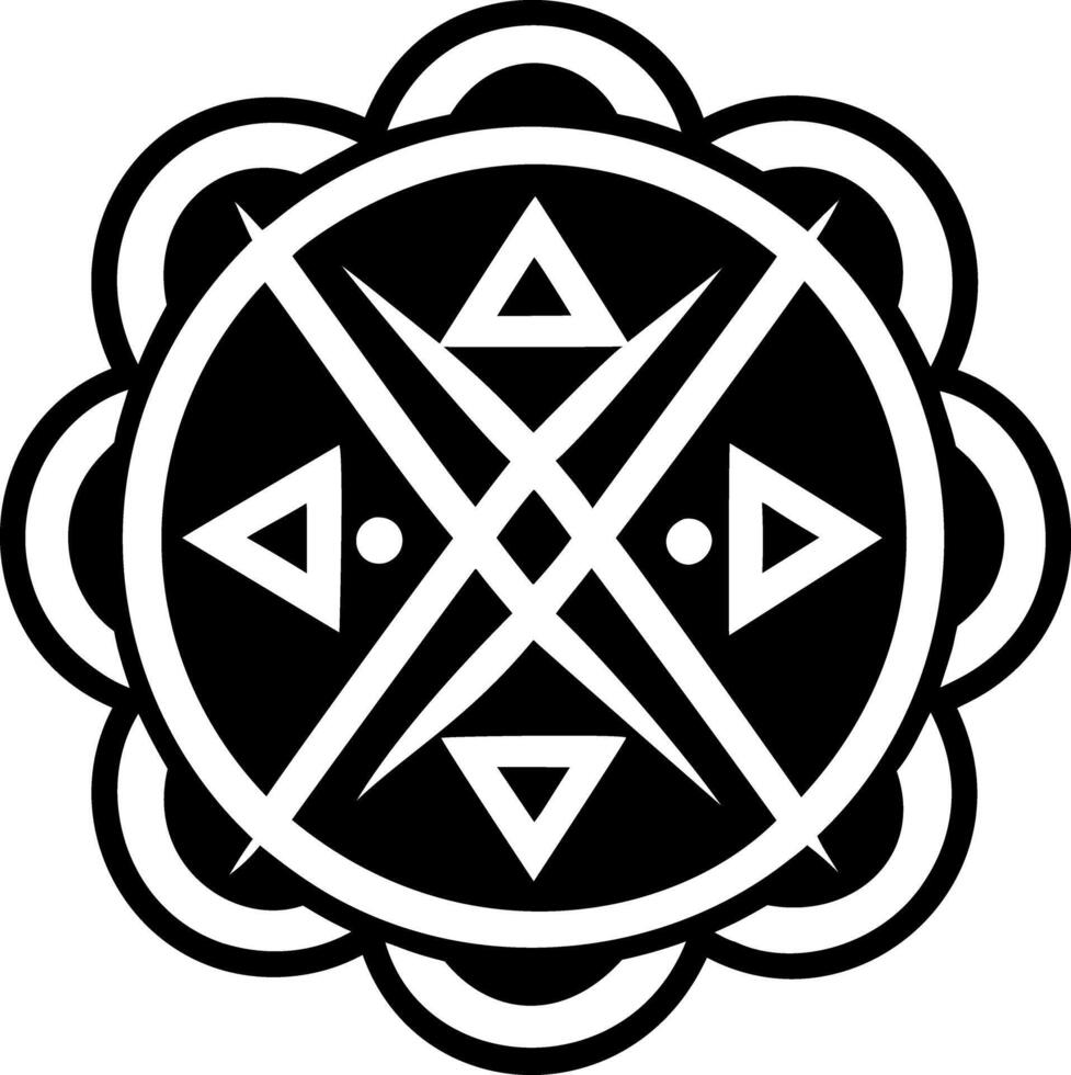 Universal sigil icon in filled style vector