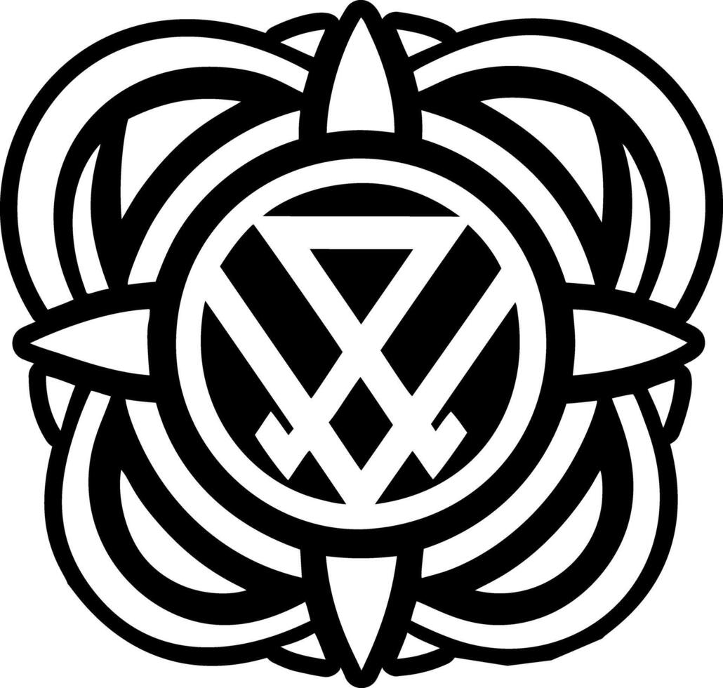 A glyph style icon of divine rune symbol vector