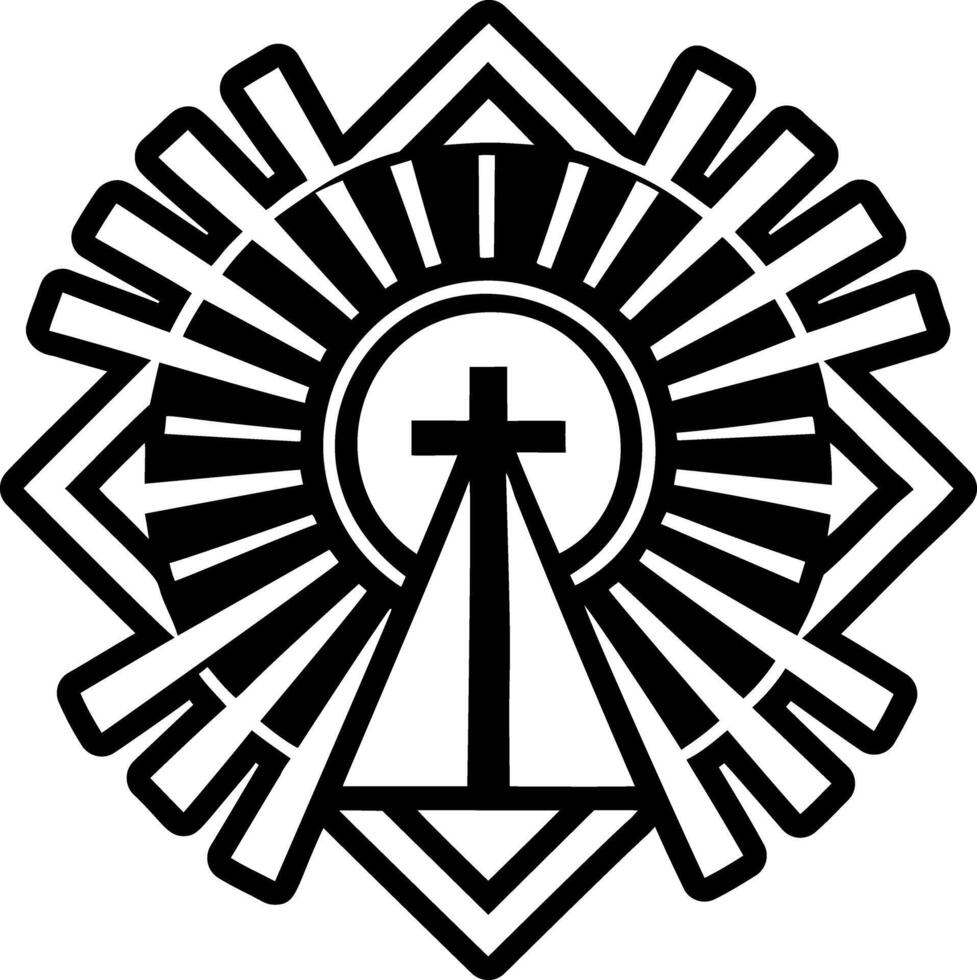 Heavenly light icon in solid style vector
