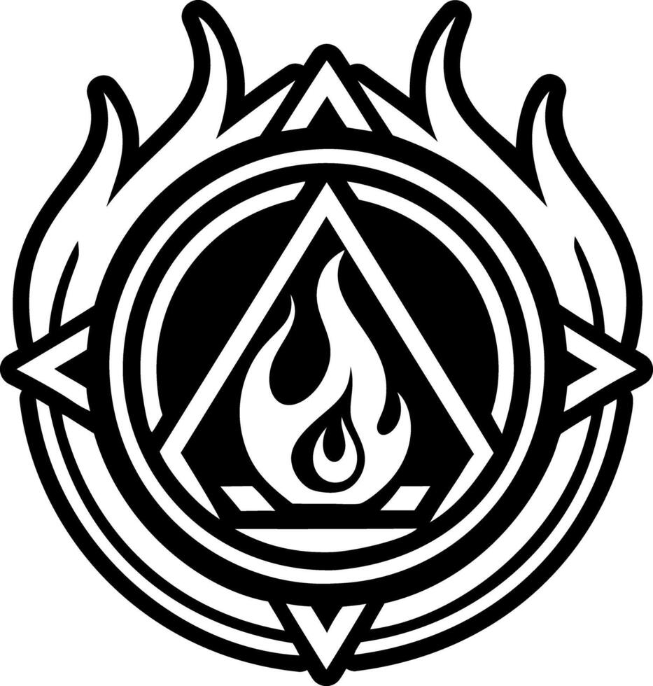 Immortal flame icon in glyph style vector