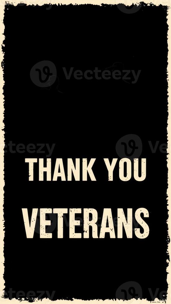 Thank you veterans for your service and dedication during the Memorial Day celebration in a community park photo