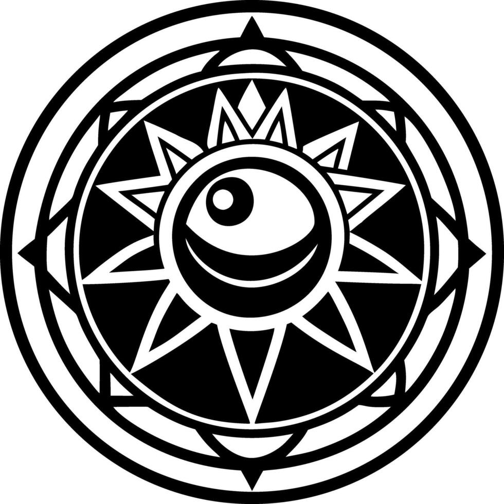 Spellbinding orb symbol icon in glyph style vector