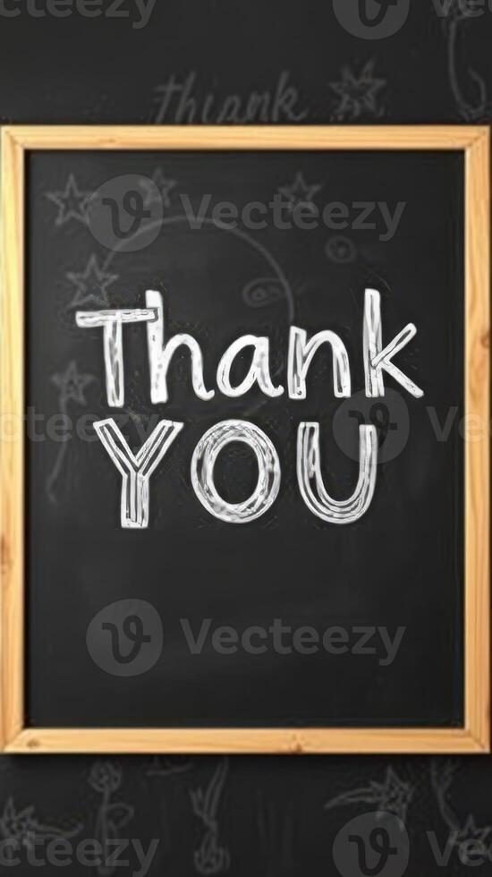 Gratitude expressed on a chalkboard during a casual gathering in a cozy indoor setting photo
