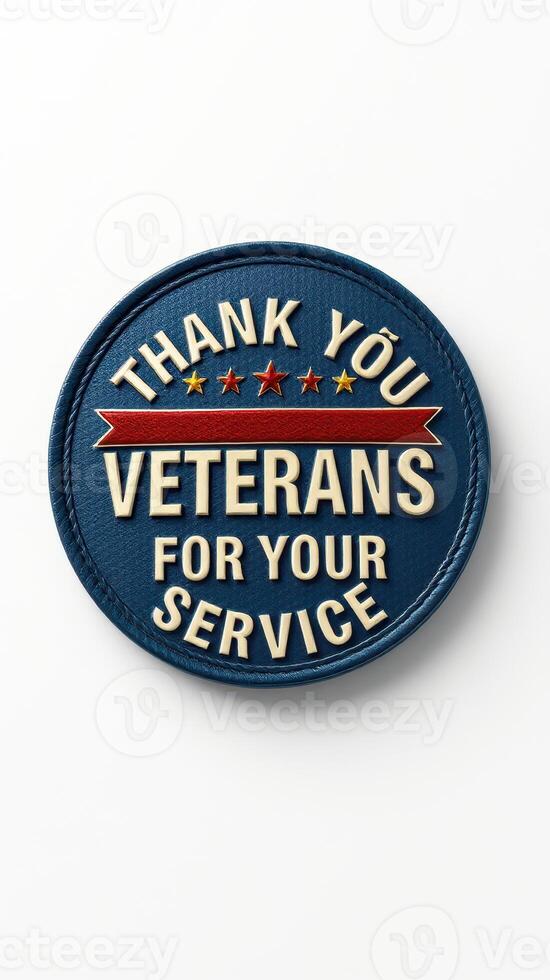 Veterans appreciation patch displaying gratitude for their sacrifices and service to the nation photo