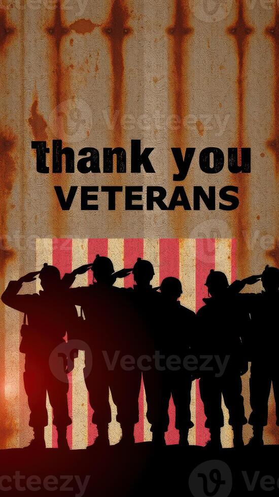 Saluting Veterans with Gratitude in a Creative Graphic Design photo