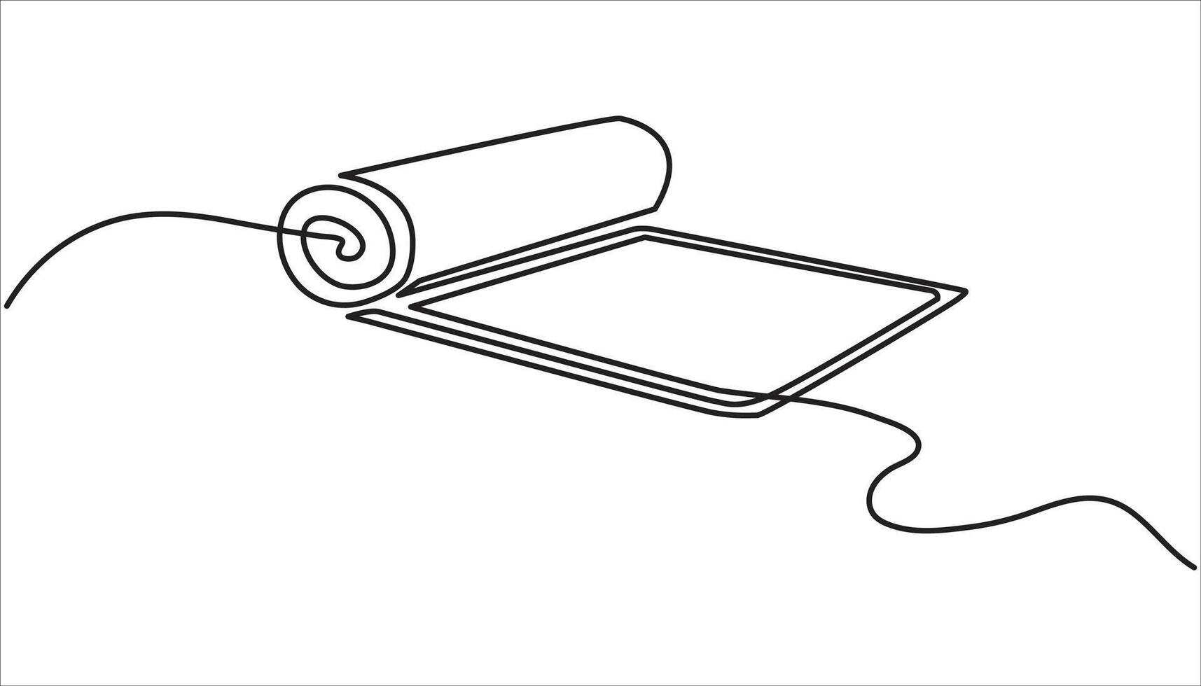 Islamic mat continuous one line drawing illustration vector