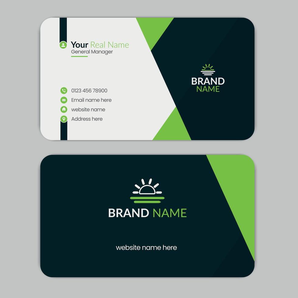 Professional and clean business card design vector