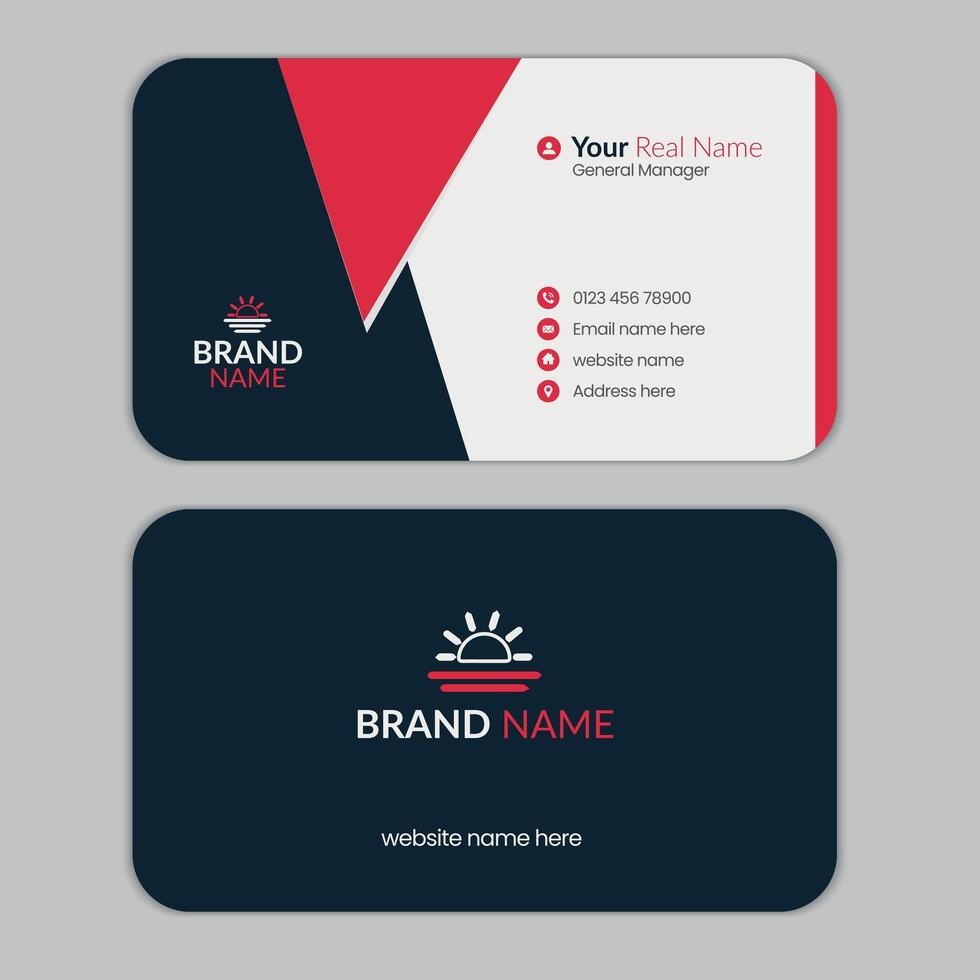 Modern and unique business card design vector