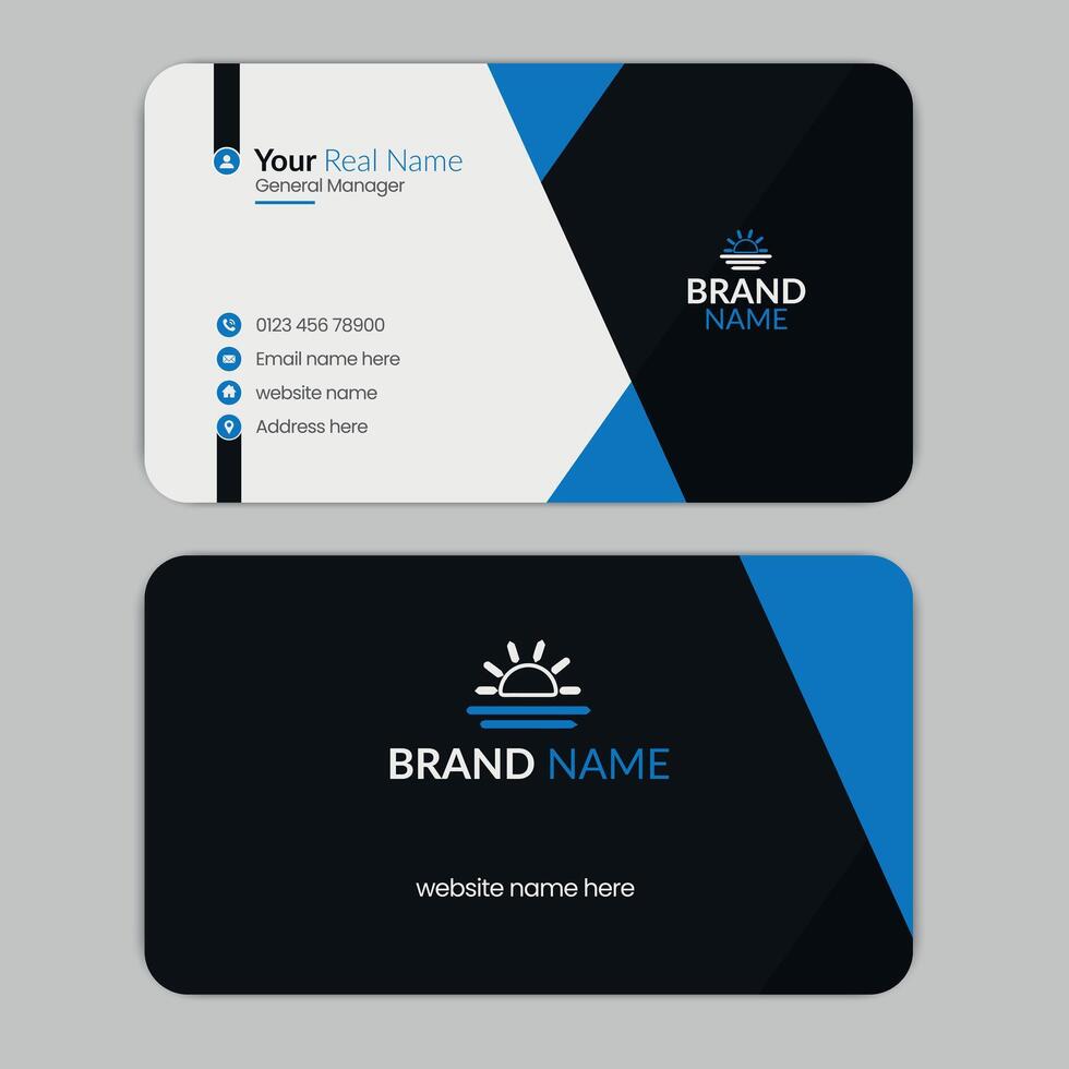 Clean and professional business card design vector
