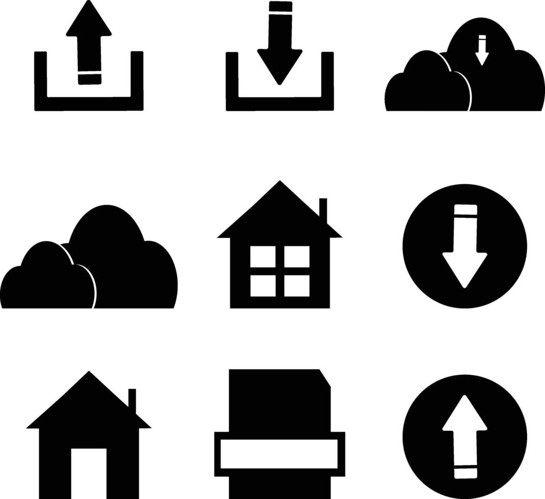 Illustration icon set with white background vector