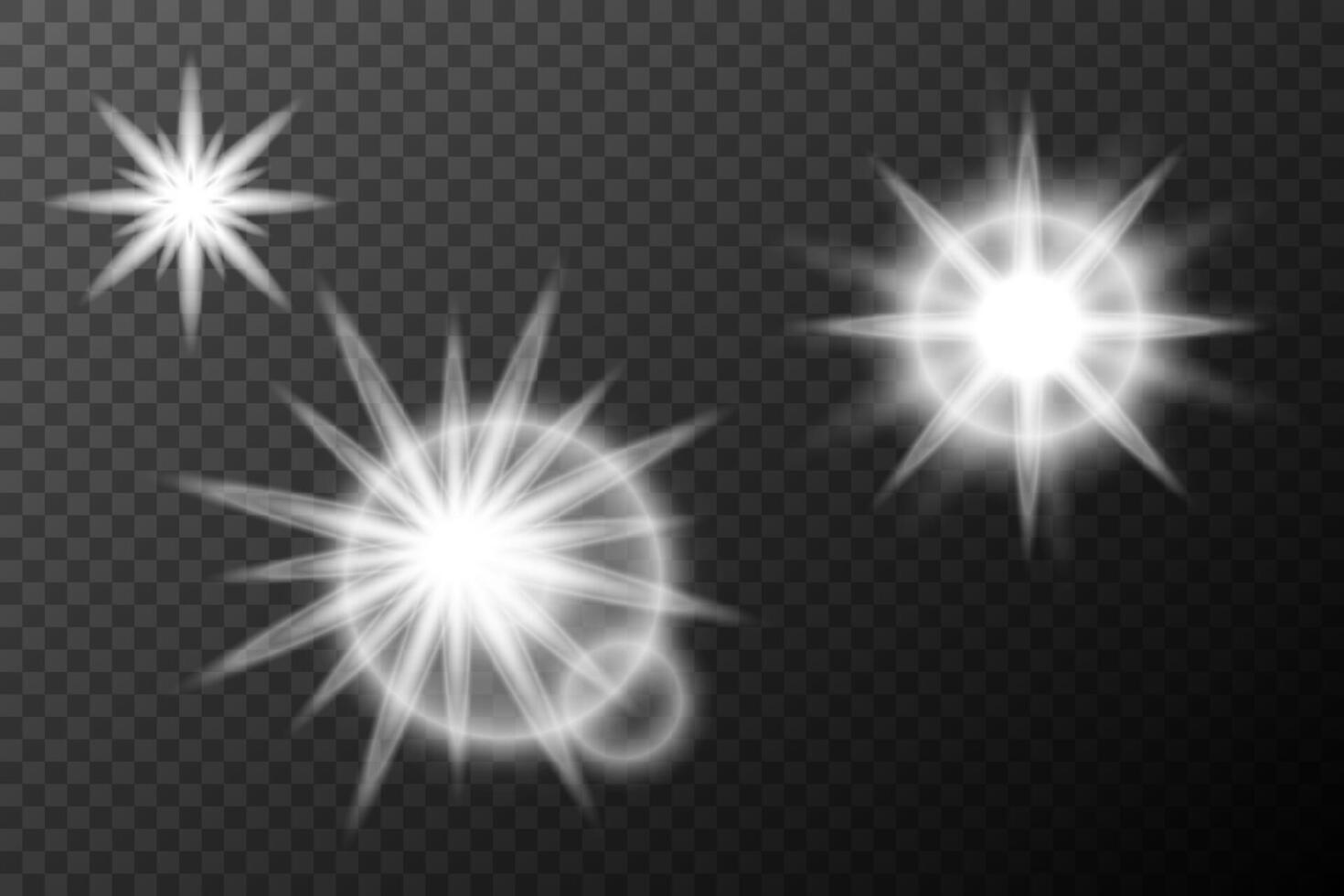 a set of white stars on background vector