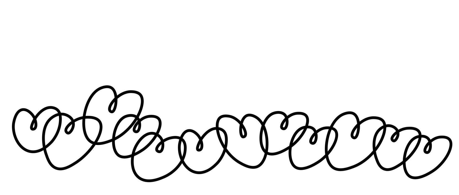background or banner with doodle hearts shapes vector